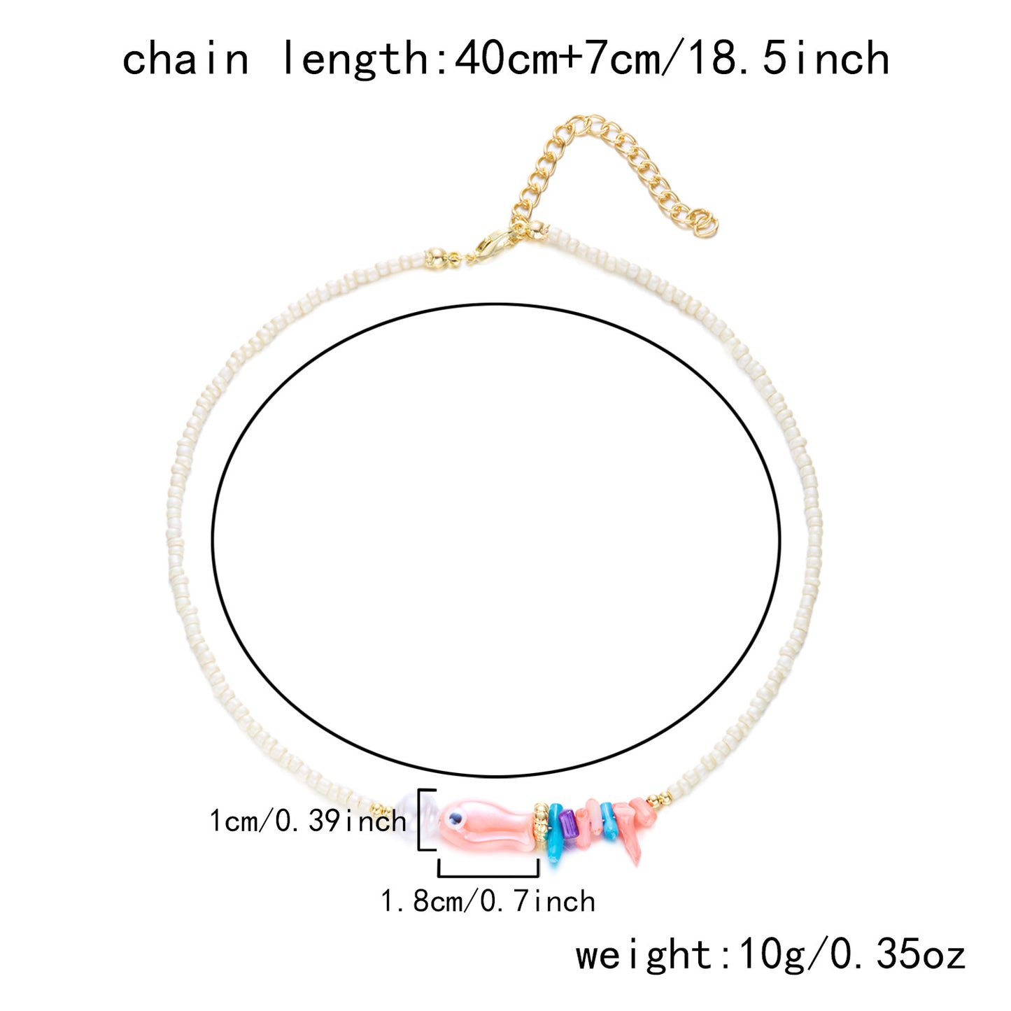 Boho Starfish Beaded Choker – Colorful Summer Necklace for Women