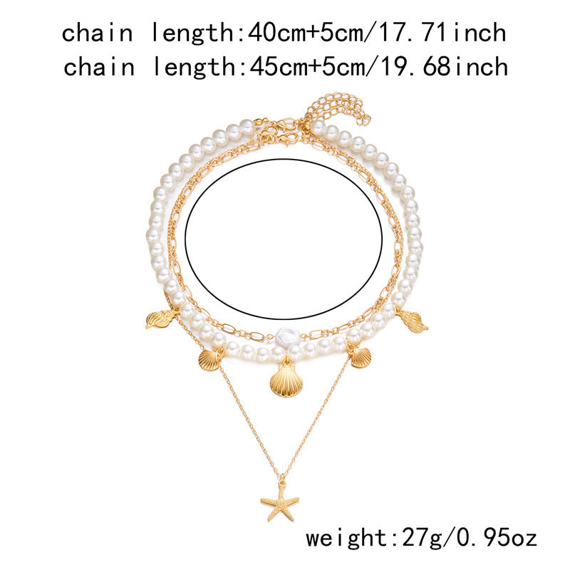 Boho Starfish Beaded Choker – Colorful Summer Necklace for Women