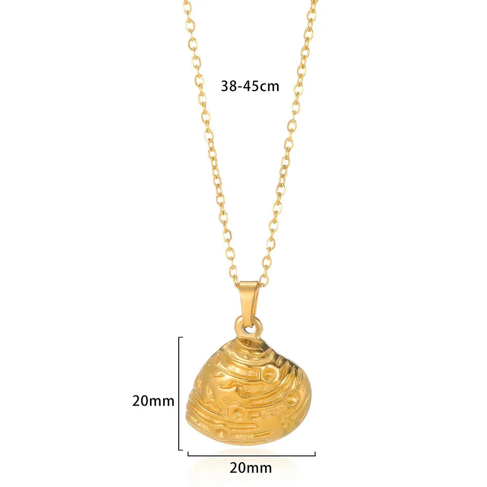 Starfish & Shell Beach Necklace – Gold/Silver Stainless Steel Choker