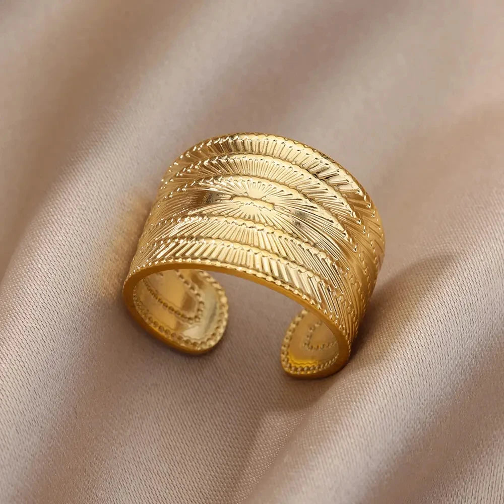 316L Gold Stainless Steel Rings – Luxury Wedding Couple Rings, Never Fade