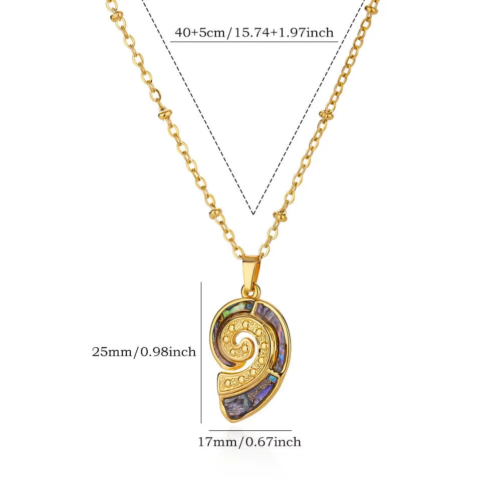 Starfish & Shell Beach Necklace – Gold/Silver Stainless Steel Choker
