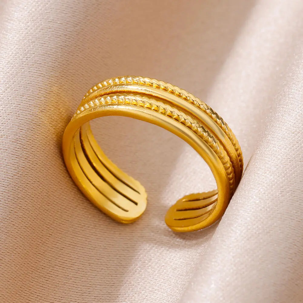 316L Gold Stainless Steel Rings – Luxury Wedding Couple Rings, Never Fade