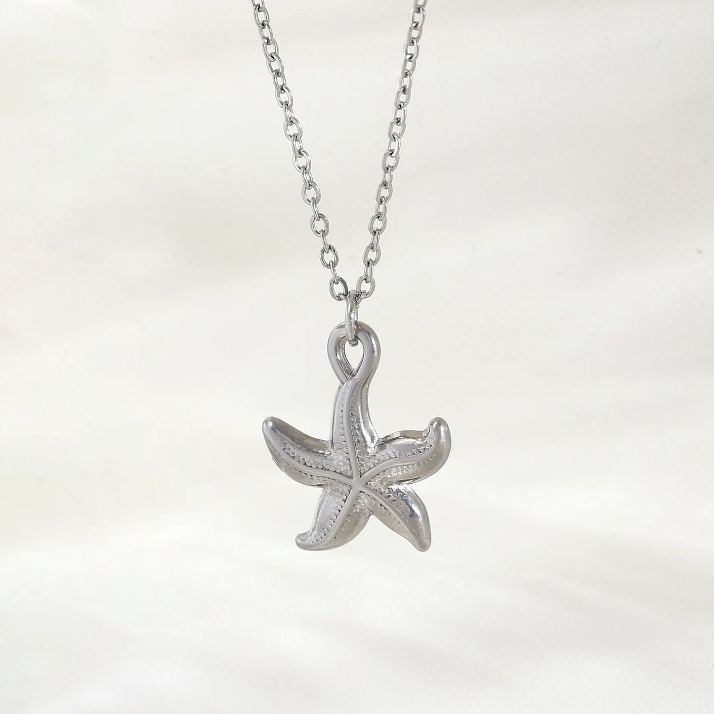 Starfish & Shell Beach Necklace – Gold/Silver Stainless Steel Choker