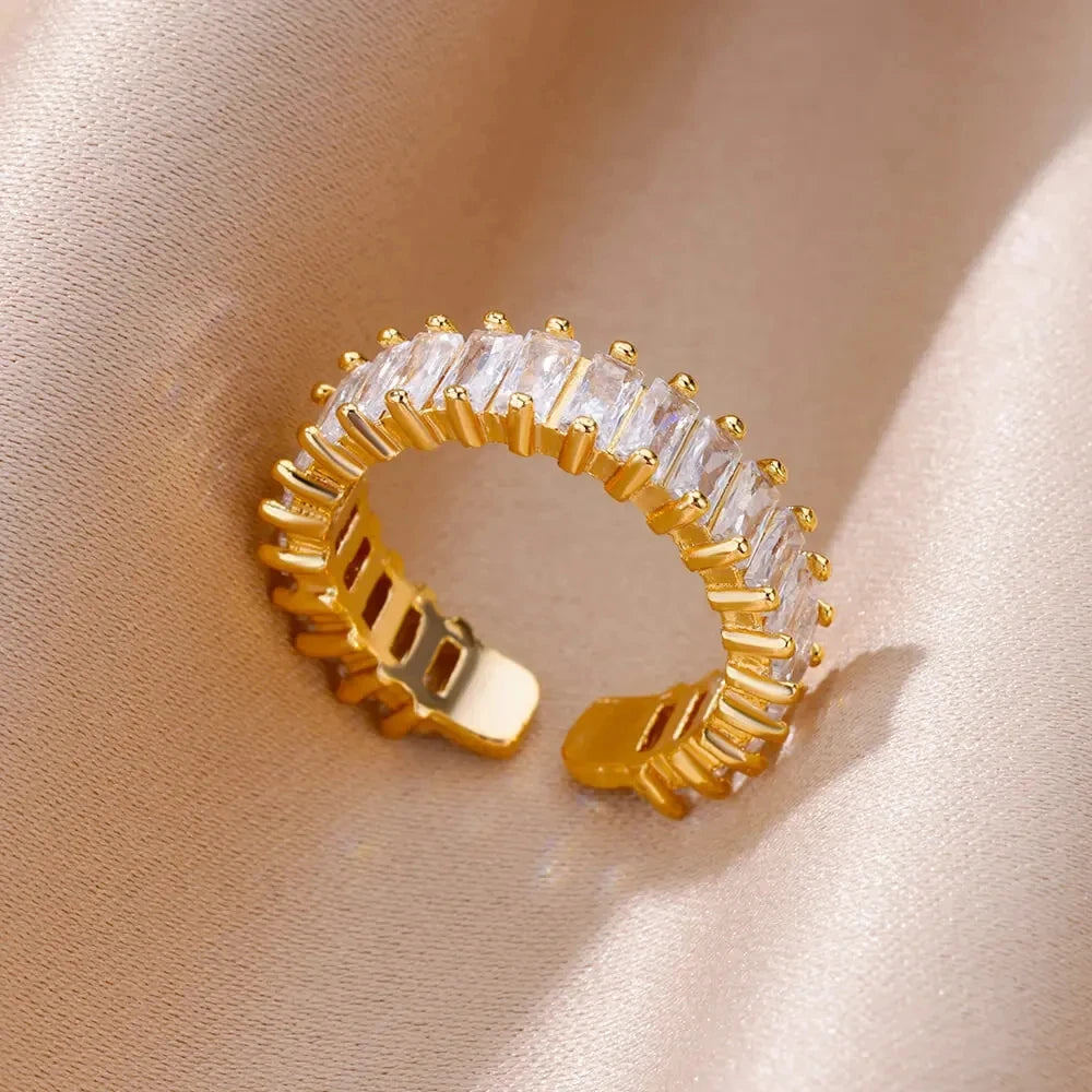 316L Gold Stainless Steel Rings – Luxury Wedding Couple Rings, Never Fade