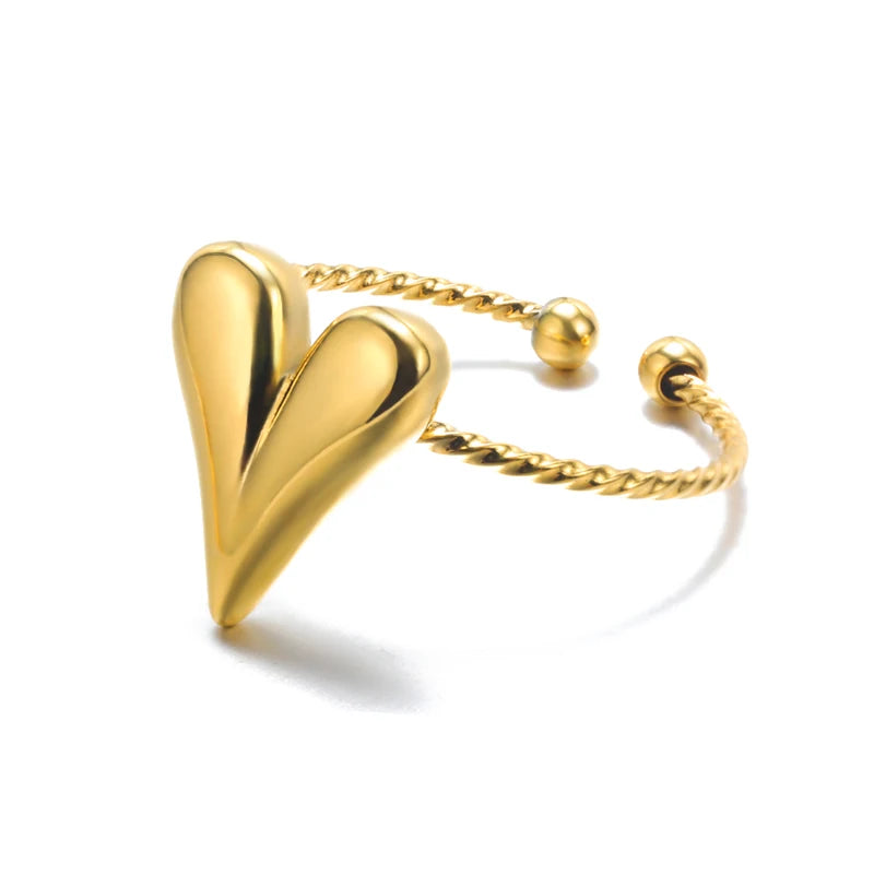 316L Gold Stainless Steel Rings – Luxury Wedding Couple Rings, Never Fade