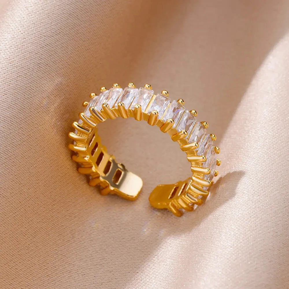 316L Gold Stainless Steel Rings – Luxury Wedding Couple Rings, Never Fade