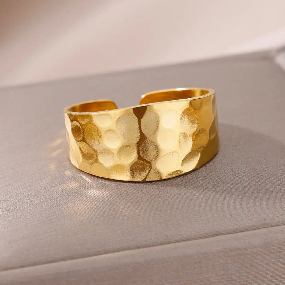 316L Gold Stainless Steel Rings – Luxury Wedding Couple Rings, Never Fade
