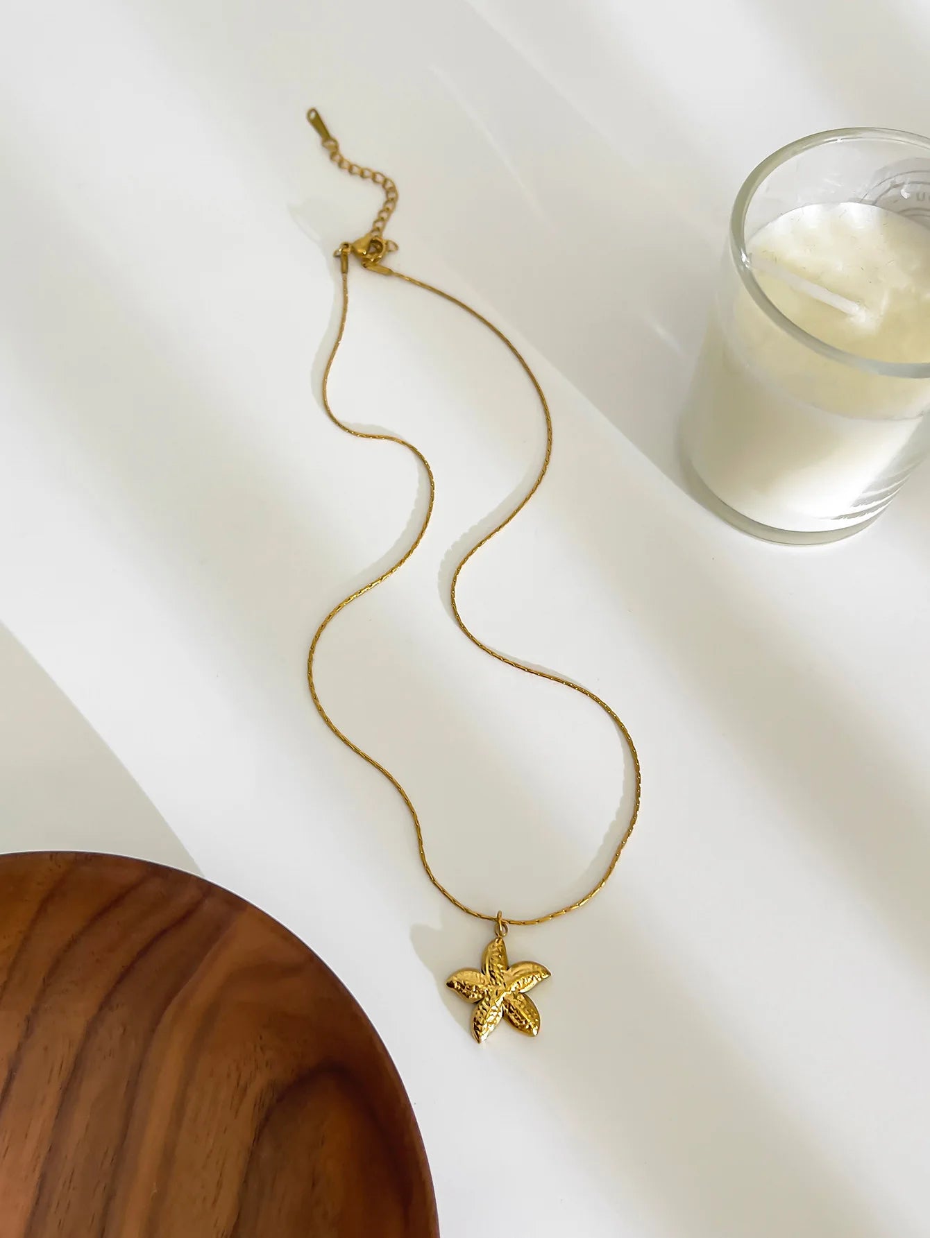 Starfish & Shell Beach Necklace – Gold/Silver Stainless Steel Choker