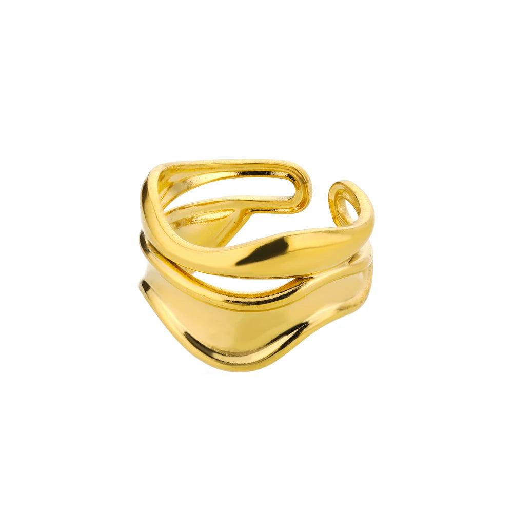 316L Gold Stainless Steel Rings – Luxury Wedding Couple Rings, Never Fade