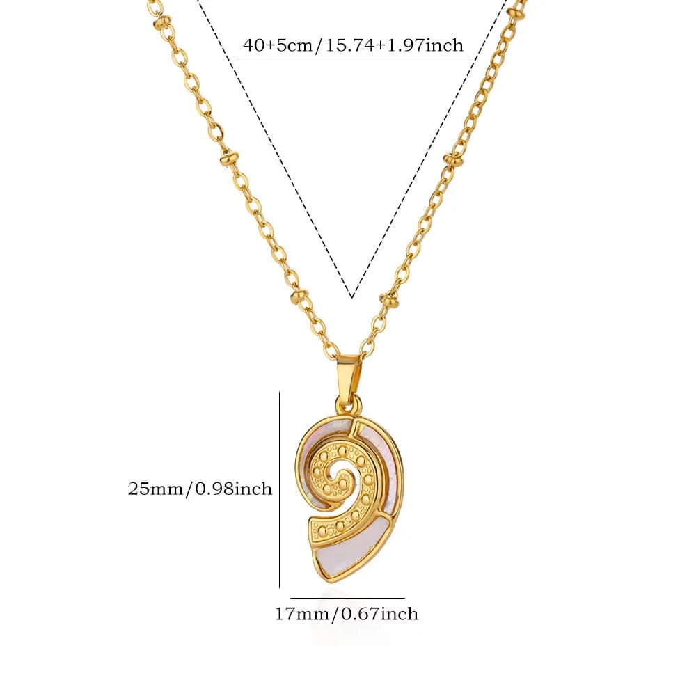 Starfish & Shell Beach Necklace – Gold/Silver Stainless Steel Choker