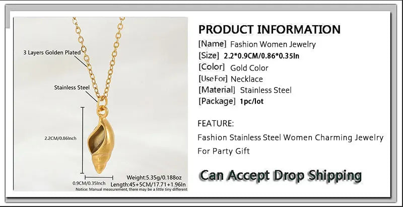 Starfish & Shell Beach Necklace – Gold/Silver Stainless Steel Choker