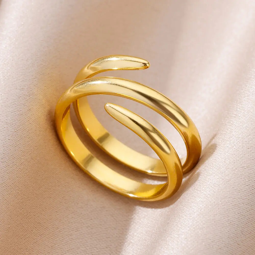 316L Gold Stainless Steel Rings – Luxury Wedding Couple Rings, Never Fade