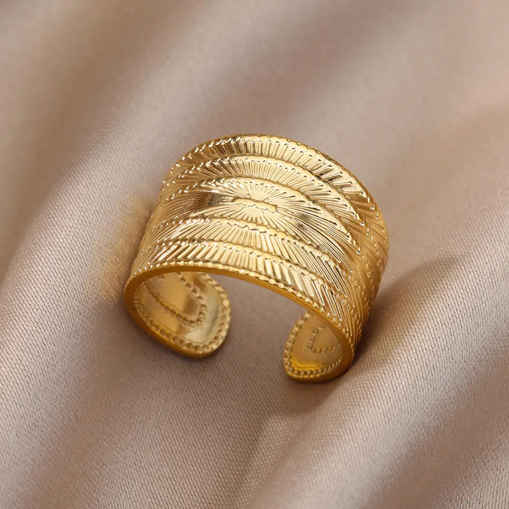 316L Gold Stainless Steel Rings – Luxury Wedding Couple Rings, Never Fade