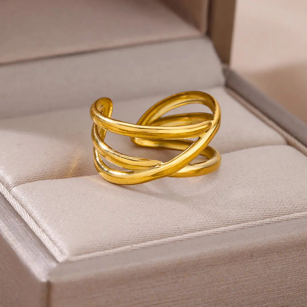 316L Gold Stainless Steel Rings – Luxury Wedding Couple Rings, Never Fade